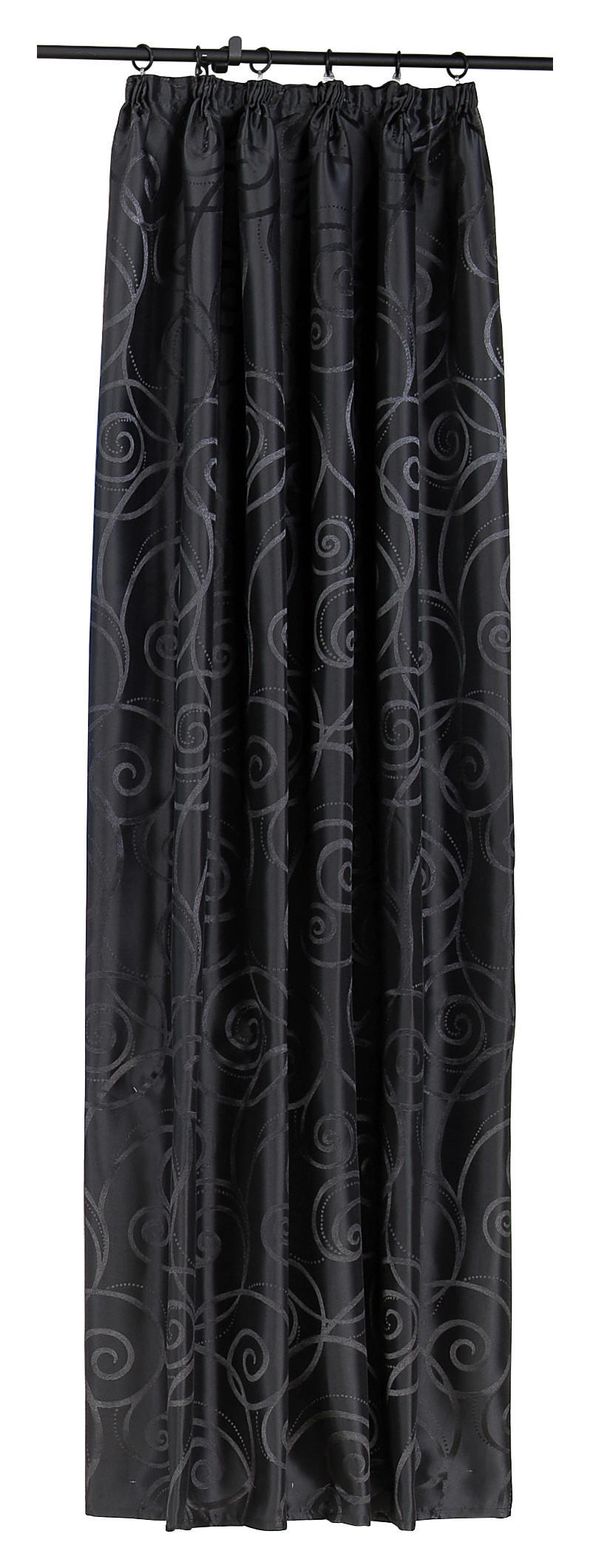 Thumbnail - silver edition Dekovorhang Triest schwarz B/H: ca. 140x175 cm