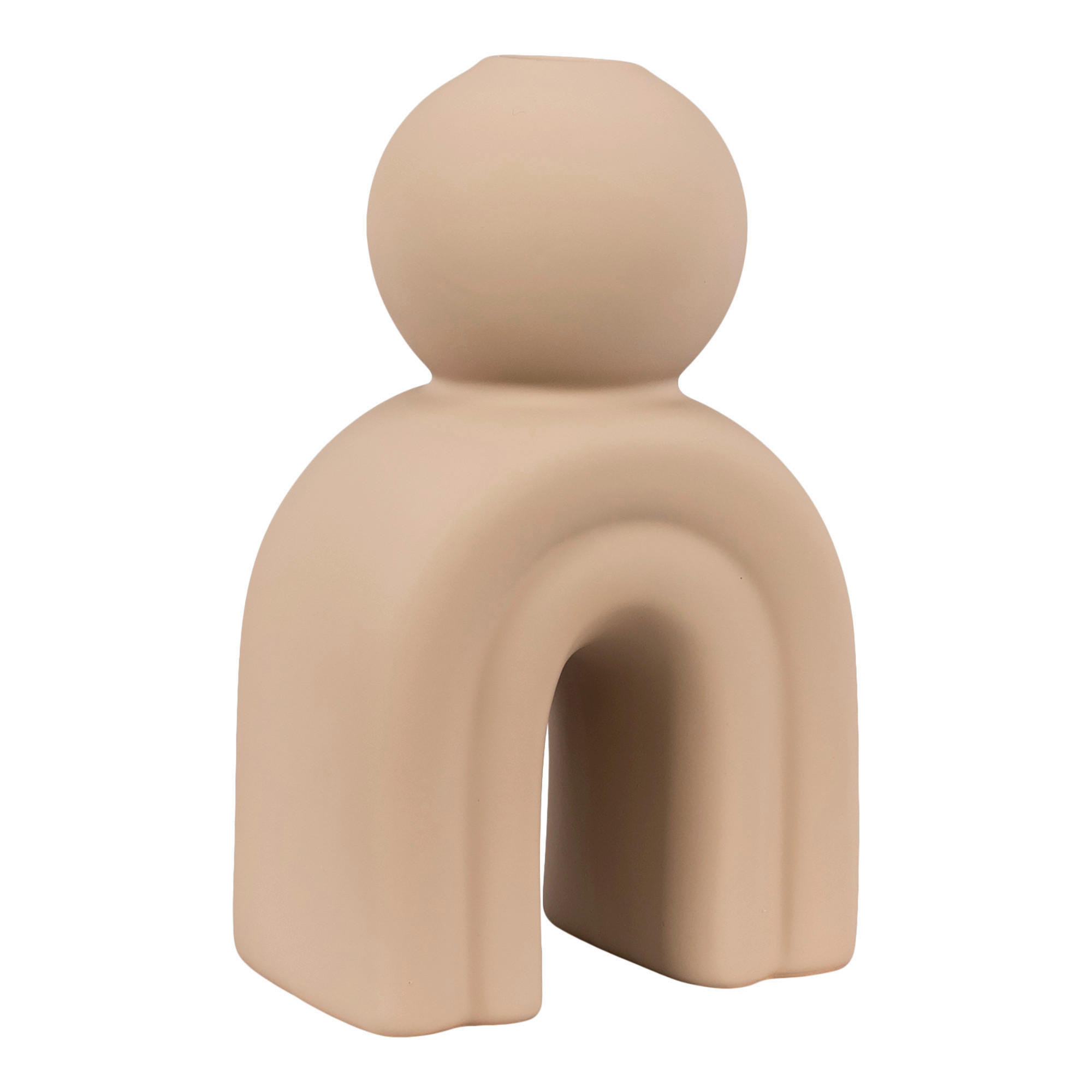 Thumbnail - Kerzenhalter Candle braun Steinzeug B/H/L: ca. 6,5x17x10,5 cm