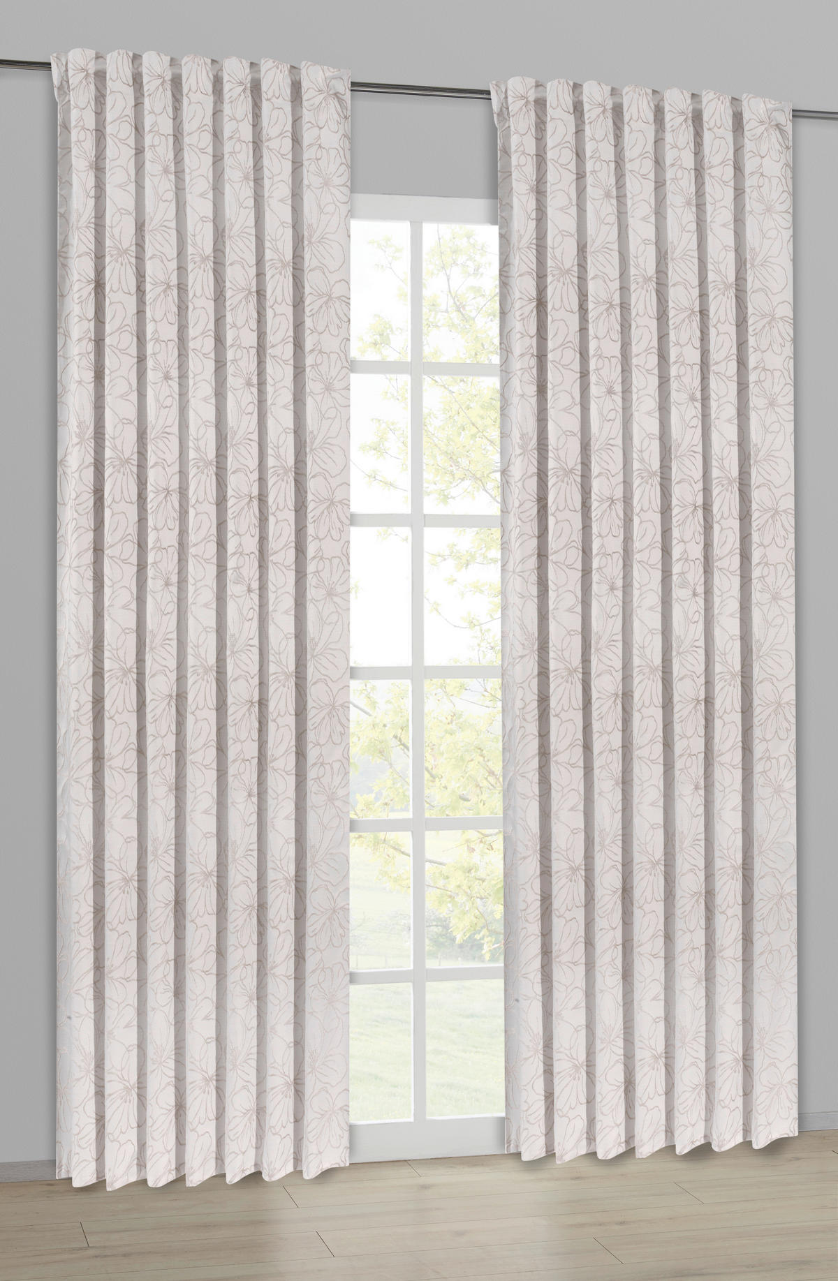 Kombivorhang Julia beige B/L: ca. 140x245 cm Julia - beige (140,00/245,00cm)