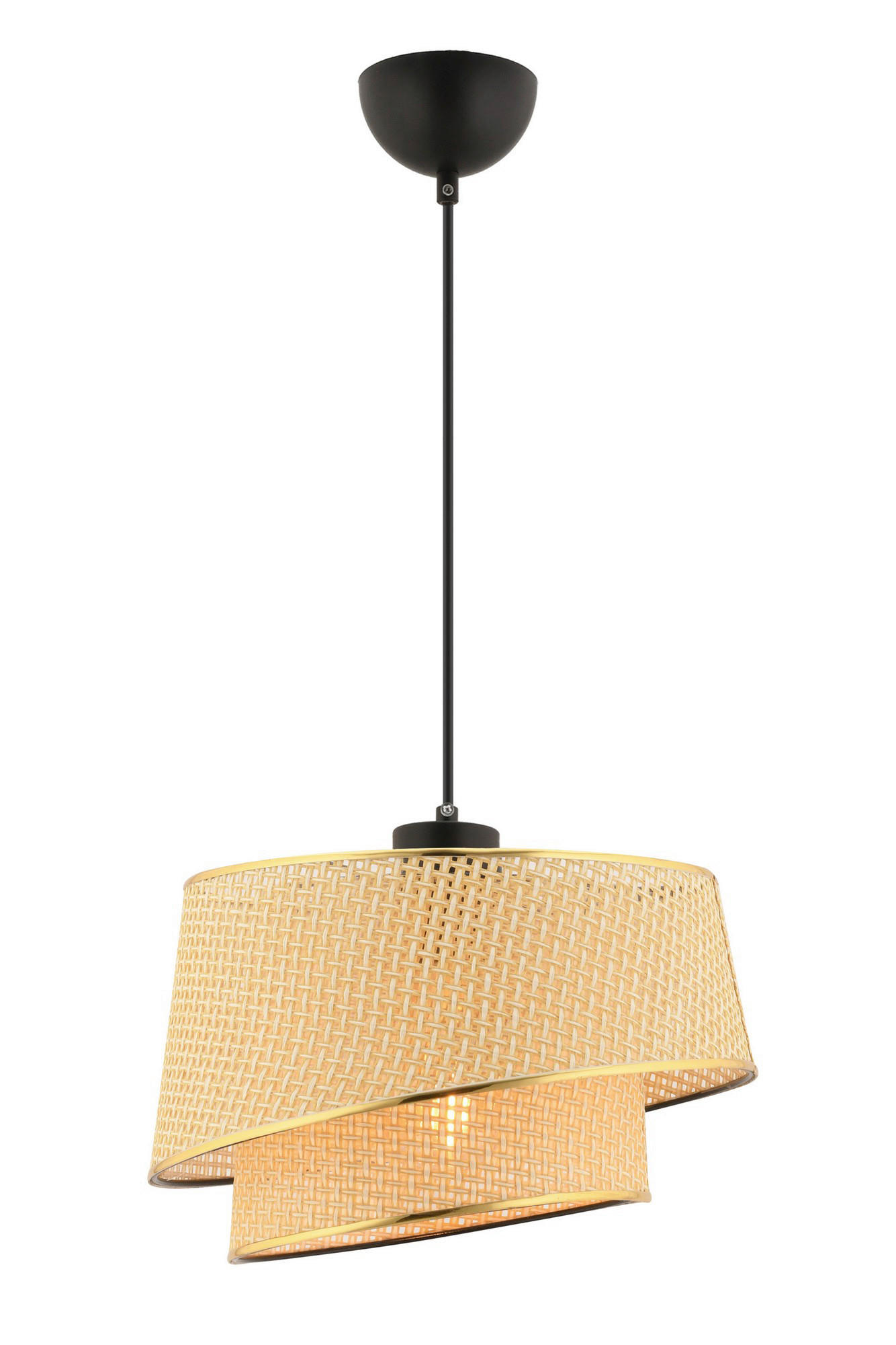Opviq Pendelleuchte kamel gold Stoff Metall B/H/L: ca. 32x65x32 cm E27 1 Brennstellen Barette Hazeran - gold/kamel (32,00/32,00/65,00cm) - Opviq