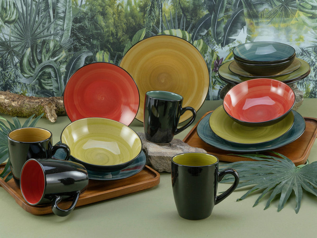 CreaTable Kombiservice Samoa multicolor Keramik 16 tlg. Samoa - multicolor - CreaTable