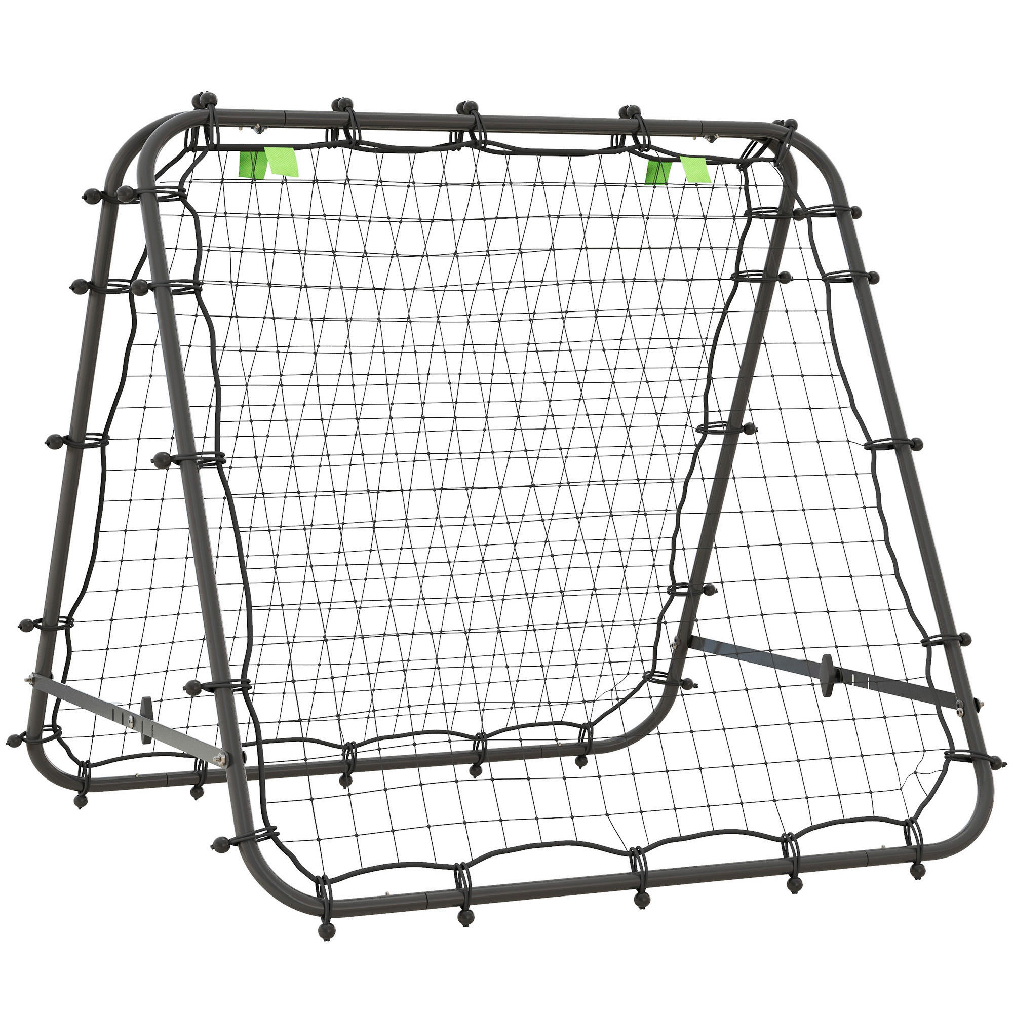 HOMCOM Fußball Rebounder schwarz Stahl B/H/L: ca. 95x90x100 cm Fußball Rebounder - schwarz (100,00/95,00/90,00cm) - HOMCOM