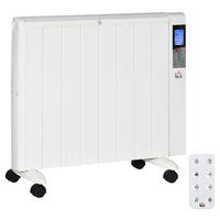 HOMCOM Heizlüfter 820-336V90WT weiß Polypropylen Edelstahl Aluminium B/H/L: ca. 7,5x75x58,5 cm ca. 2000 W Elektrische_Heizung - weiß (58,50/7,50/75,00cm) - HOMCOM