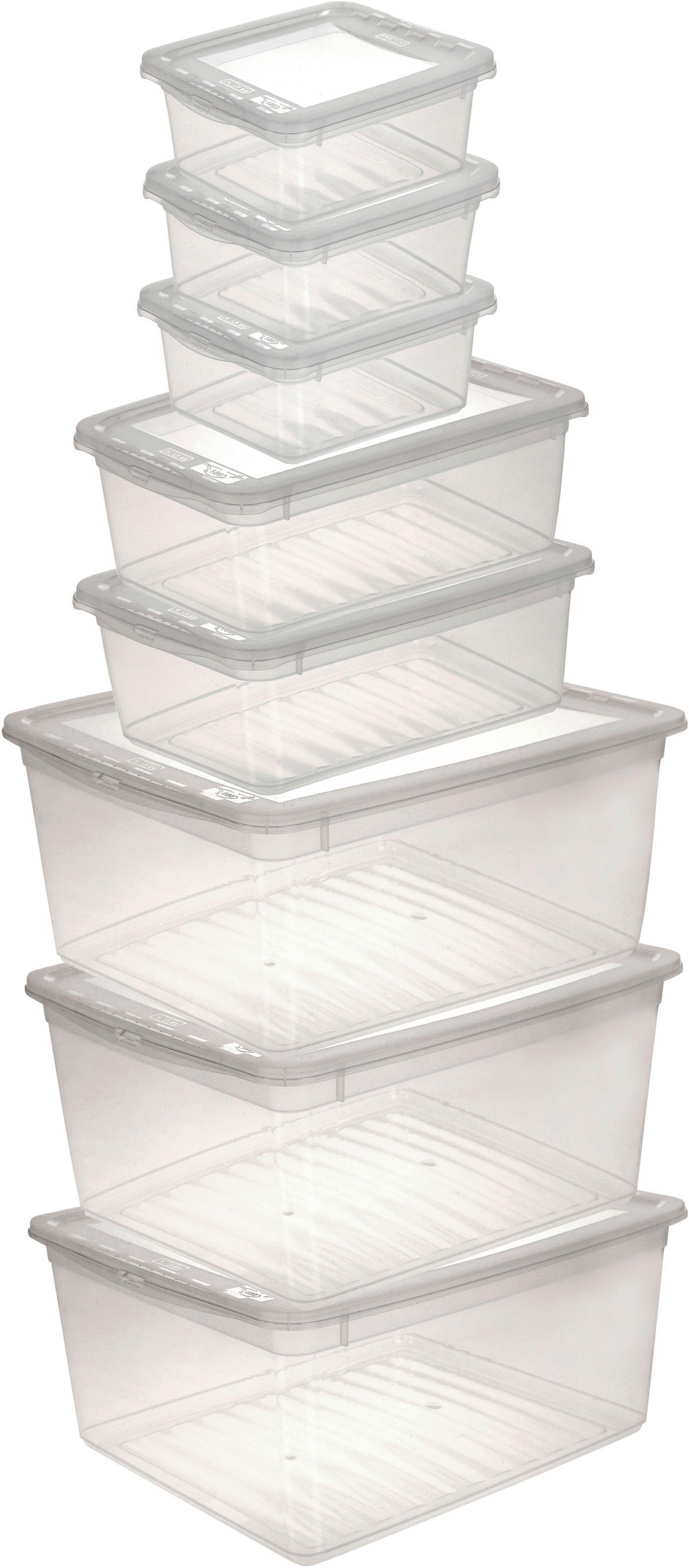 keeeper Box-Basixxset transparent B/H/L: ca. 33,5x25x39 cm Box-Basixxset_bea_8tlg. - transparent (39,00/33,50/25,00cm) - keeeper