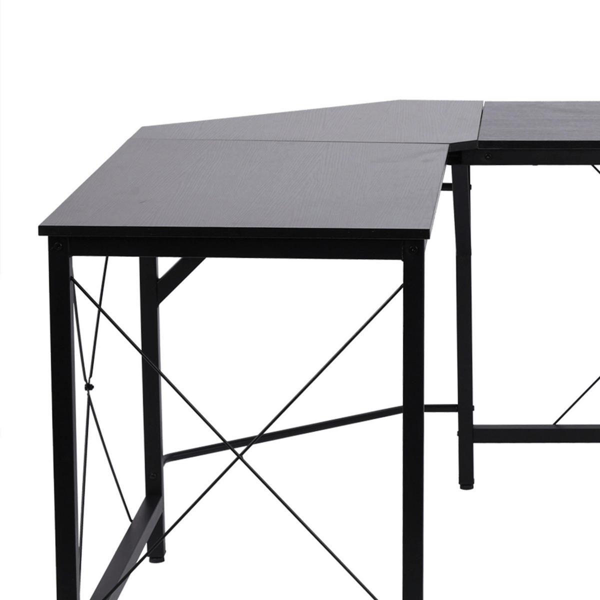 Computertisch 836-122BK schwarz B/H/L: ca. 150x76x150 cm 836-122BK - schwarz (150,00/150,00/76,00cm) - HOMCOM