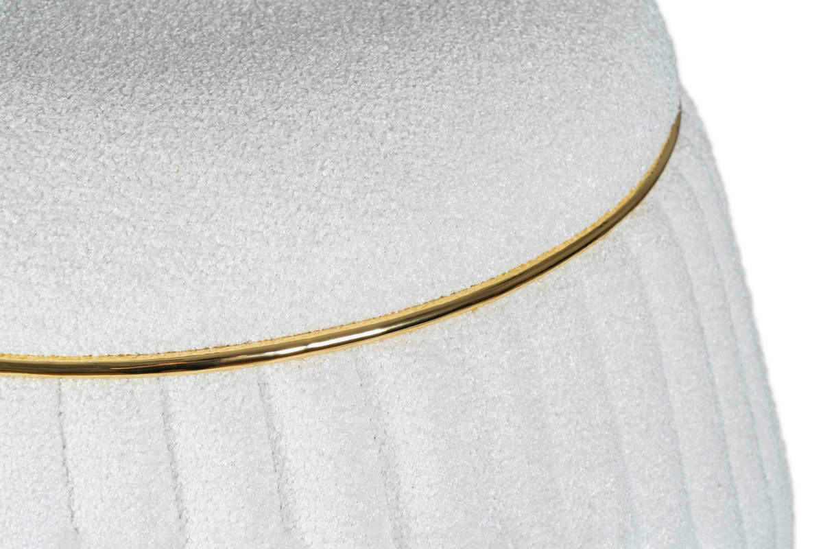 360 Living Hocker Doric 210 weiß gold H/D: ca. 53x51,5 cm Doric 210 - gold/weiß (51,50/53,00cm) - 360 Living