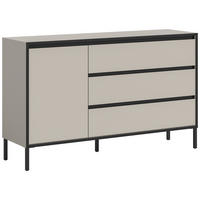 Sideboard Tron Kaschmirgrau Nachbildung schwarz B/H/T: ca. 136x83x38 cm Tron - schwarz (136,00/83,00/38,00cm) - xonox.home