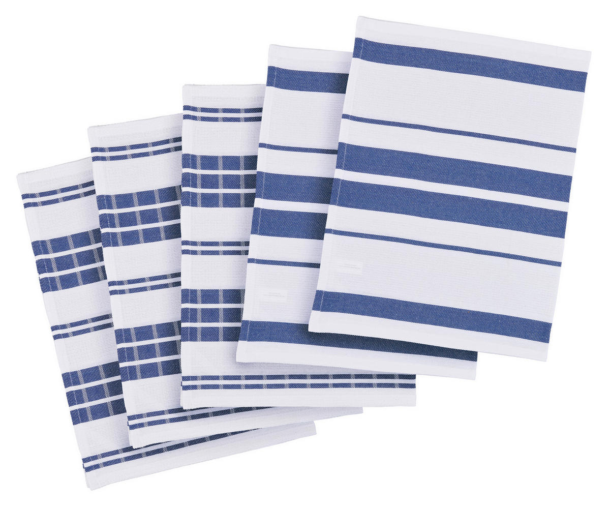 Geschirrtuch Geschirrtuch_5erPack 45x70 blau - blau (45,00/70,00cm) - POCOline