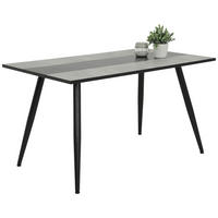 Esstisch Janina Beton Optik schwarz B/H/T: ca. 140x76x80 cm Janina - schwarz (140,00/76,00/80,00cm)