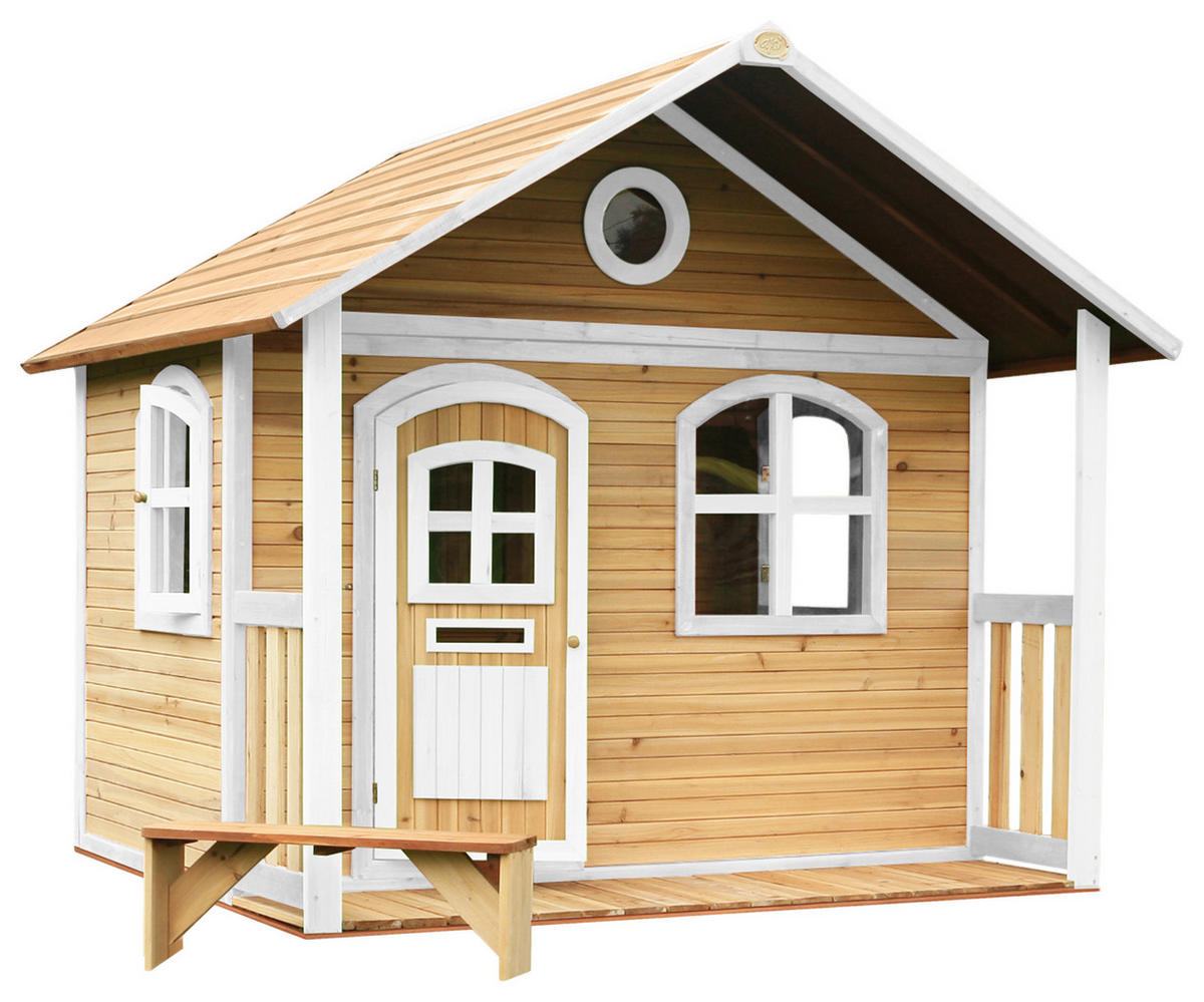 AXI Spielhaus Milan braun B/H/L: ca. 202x180x191 cm Milan - braun/weiß (191,00/202,00/180,00cm) - AXI