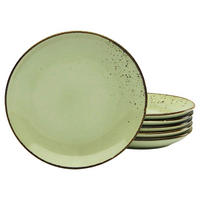 CreaTable Dessertteller NATURE COLLECTION grün Steinzeug D: ca. 21 cm NATURE COLLECTION - grün (21,00cm) - CreaTable