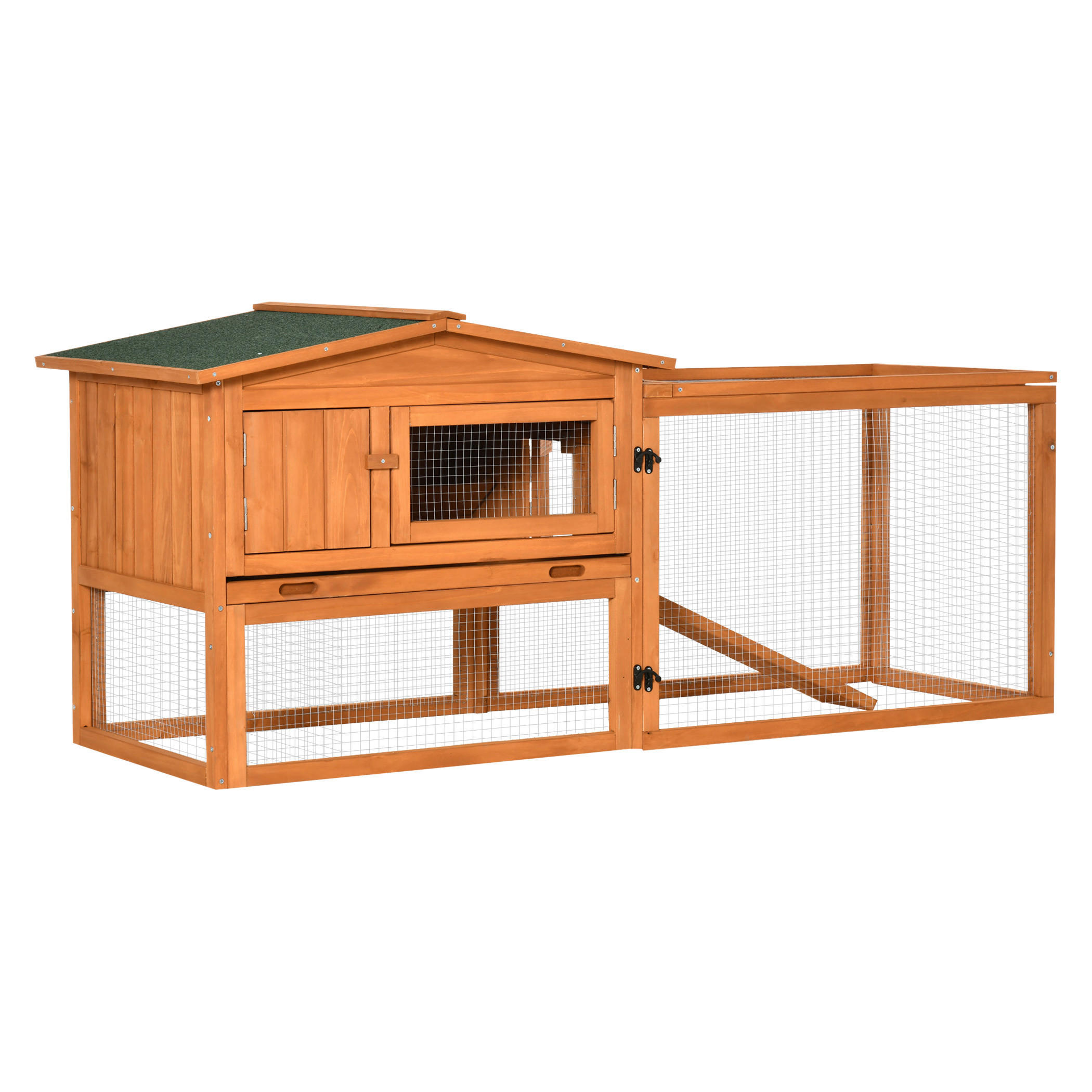 PawHut Stall orange Edelstahl B/H/L: ca. 58x156x68 cm Kleintierstall - orange (68,00/58,00/156,00cm) - PawHut