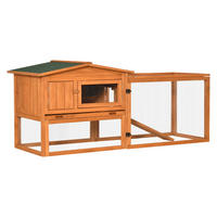 PawHut Stall orange Edelstahl B/H/L: ca. 58x156x68 cm Kleintierstall - orange (68,00/58,00/156,00cm) - PawHut