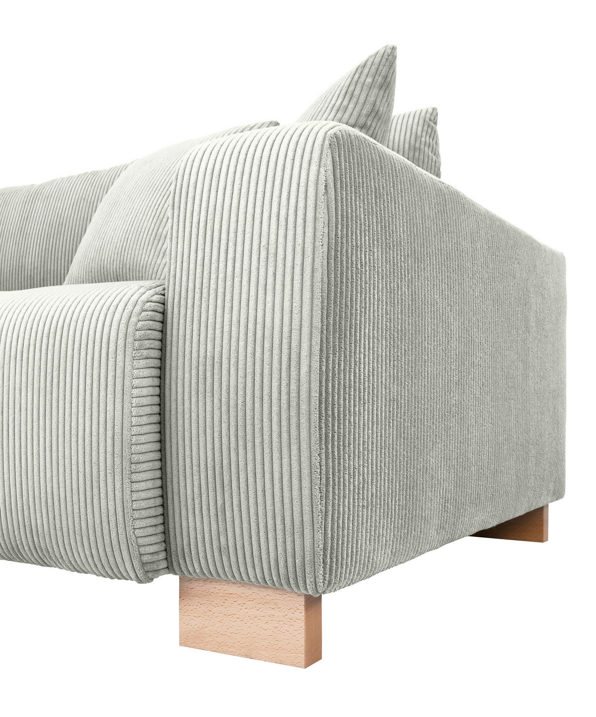 Big Sofa Alpha New hellgrau Microfaser B/H/T: ca. 244x85x112 cm Alpha New - hellgrau/buche (244,00/85,00/112,00cm)