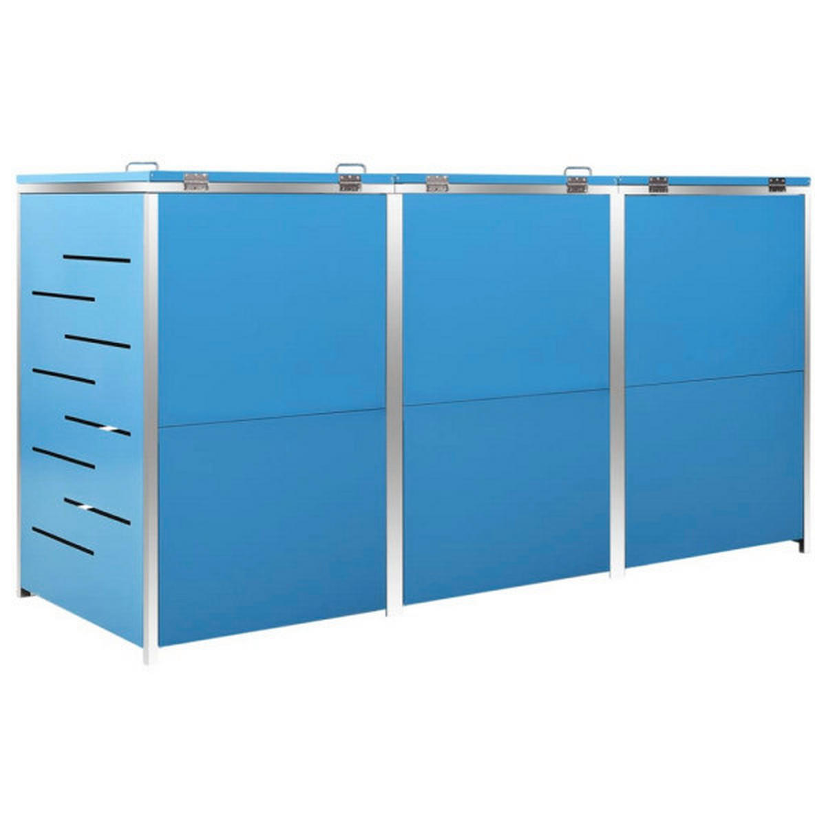 VidaXL Mülltonnenbox blau B/H/T: ca. 207x112,5x77,5 cm Mülltonnenbox - blau (207,00/112,50/77,50cm) - VidaXL
