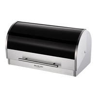 MICHELINO Brotkasten silber Edelstahl B/H/L: ca. 24x21x39,5 cm Brotkasten_Michelino - schwarz/silber (39,50/24,00/21,00cm) - MICHELINO