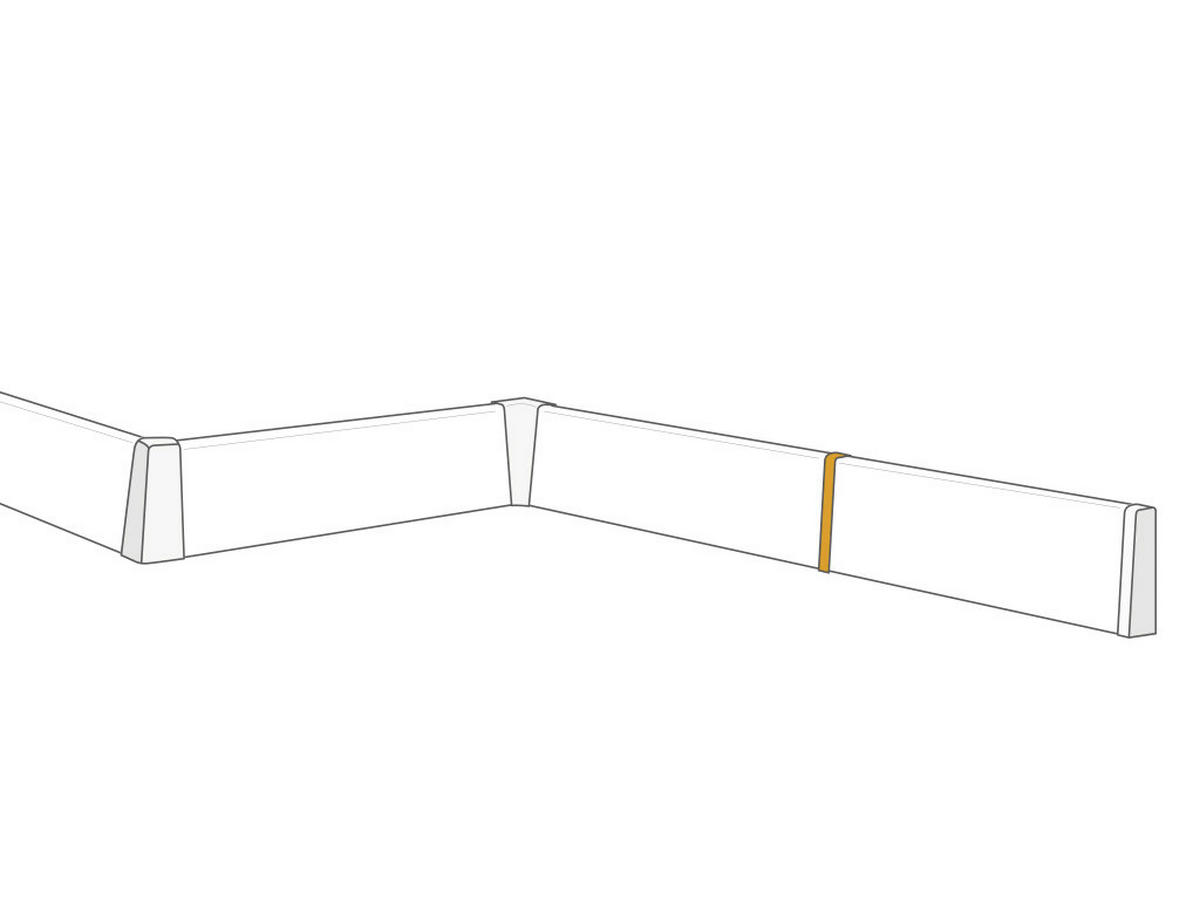 Verlängerung grau L/B/H: ca. 1x1x5,8 cm Verbinder Grau 58mm (2 Stück) - grau (1,00/1,00/5,80cm)