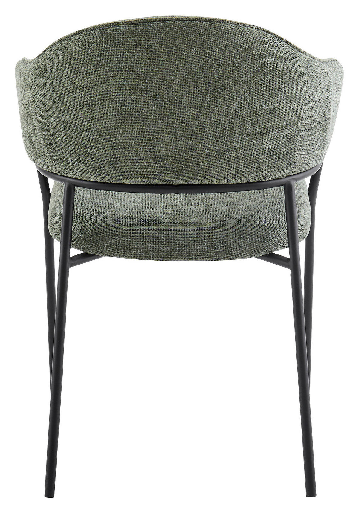 Stuhl CURVE schwarz grün Metall Stoff B/H/T: ca. 60x86x58 cm CURVE - schwarz/grün (60,00/86,00/58,00cm) - byLIVING