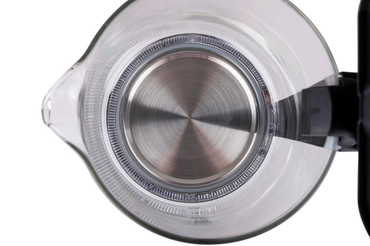 Alpina Glaswasserkocher schwarz Glas Edelstahl ca. 1,7 l Wasserkocher_Glas - schwarz (1,70l) - Alpina