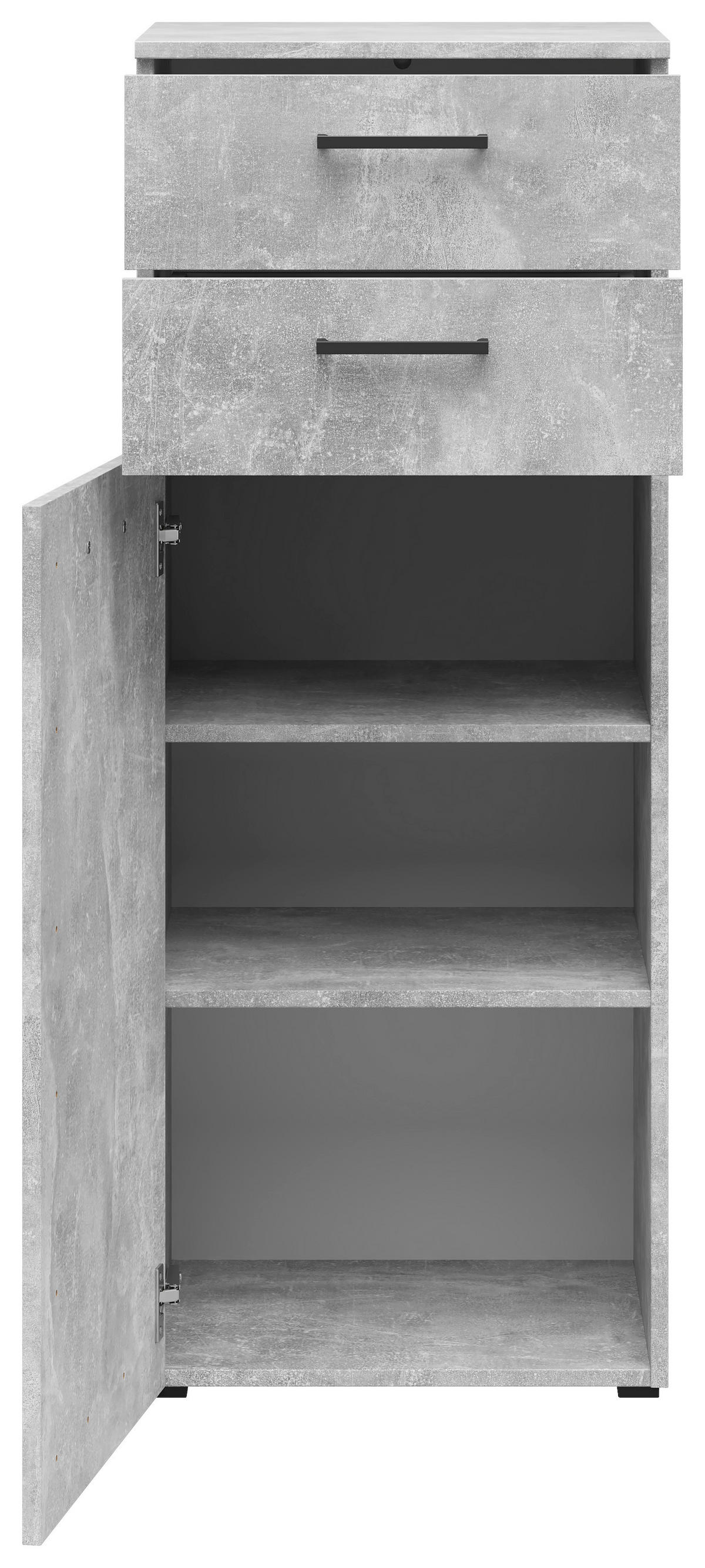 Kommode Multi-Stauraum Typ 17 Beton Optik B/H/T: ca. 45x115x40 cm Multi-Stauraum Typ 17 - Beton (45,00/115,00/40,00cm)