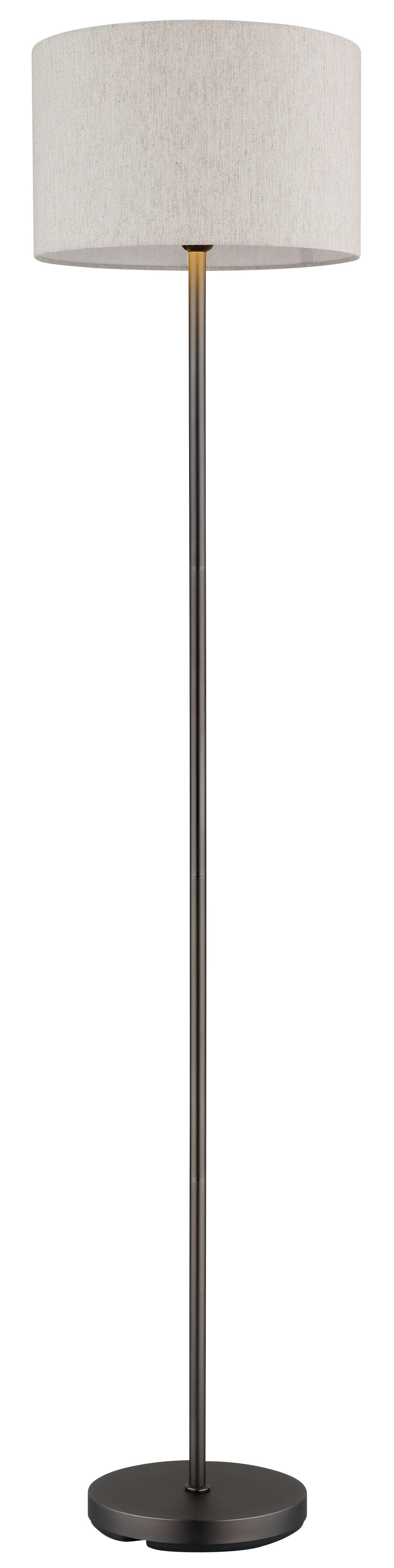 GLOBO Stehleuchte creme schwarz Metall Leinen H/D: ca. 160x35 cm E27 1 Brennstellen THEA - creme/schwarz (35,00/160,00cm) - GLOBO
