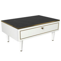 Couchtisch Ravenna weiß Marmoroptik B/H/T: ca. 90x42x60 cm Ravenna - weiß/Marmoroptik (90,00/42,00/60,00cm) - moebel17