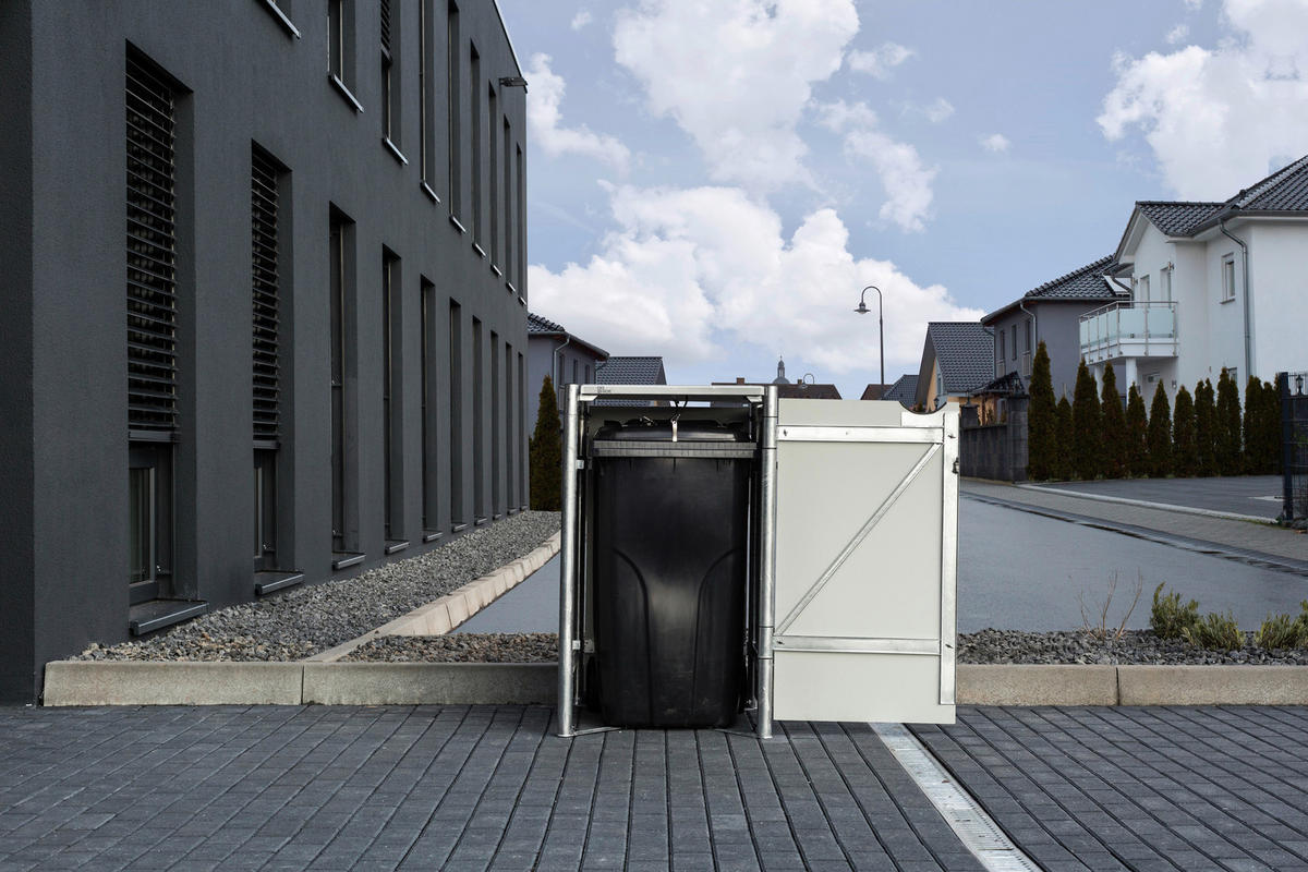 Hide Mülltonnenbox 240 Liter schwarz B/H/L: ca. 70x115x81 cm 240 Liter - schwarz (81,00/70,00/115,00cm) - Hide
