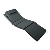 VCM Liegenauflage 2er Set anthrazit Polyester B/L: ca. 58x188 cm 2er Set - anthrazit (58,00/188,00cm) - VCM