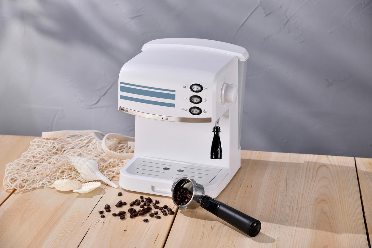 BERGNER Espressomaschine weiß NOIA - weiß - BERGNER