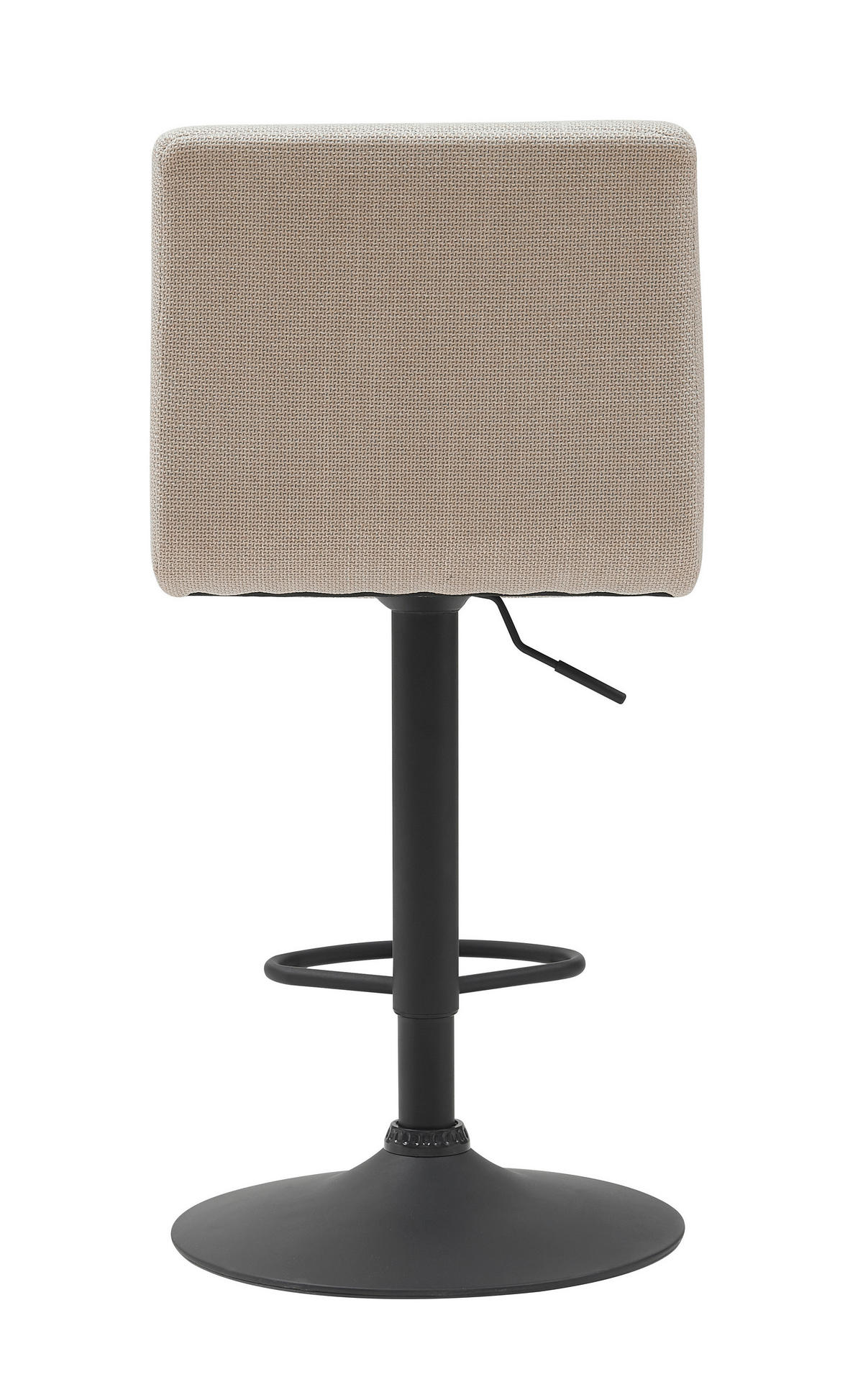 Barhocker Erika beige Microfaser Webstoff B/T: ca. 47x57 cm Erika - beige/schwarz (47,00/57,00cm)