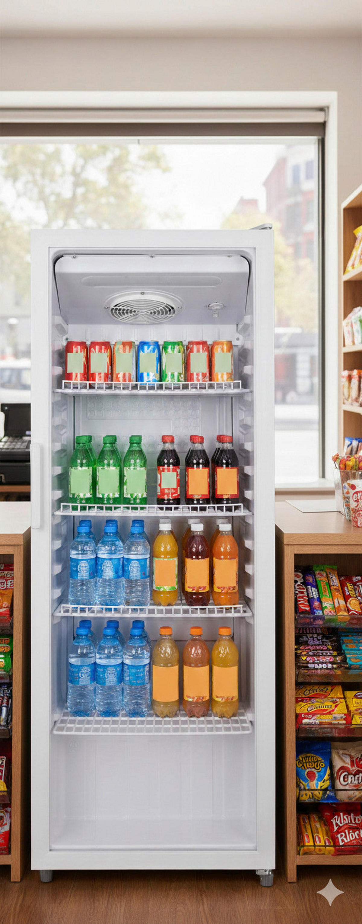 POCOline Glastürkühlschrank GTK144-235 DW weiß B/H/T: ca. 54x144x55 cm Glastürkühlschrank GTK144-235 DW - weiß (54,00/144,00/55,00cm) - POCOline