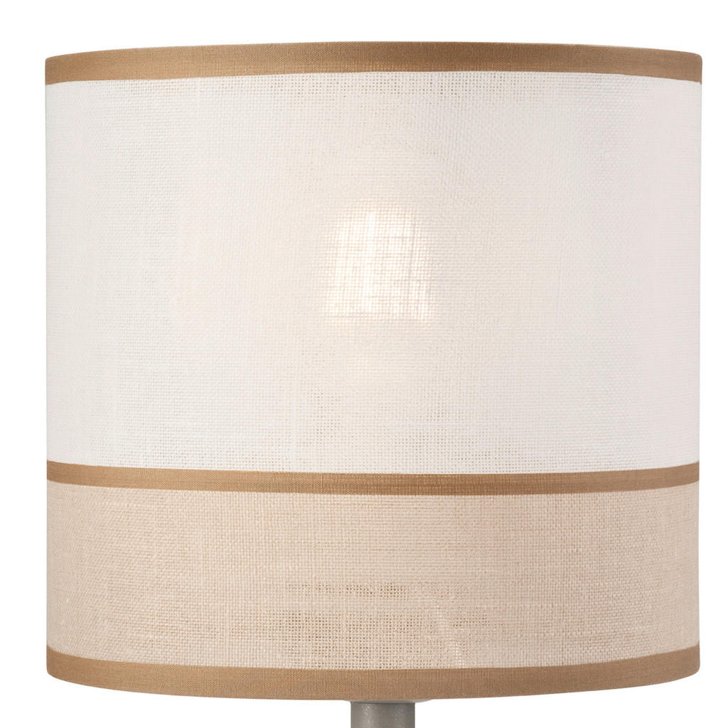 Thumbnail - Lamkur Tischleuchte ANDREA 35604 birke weiß Holz Stahl Stoff H/L: ca. 30x16 cm E27 1 Brennstellen
