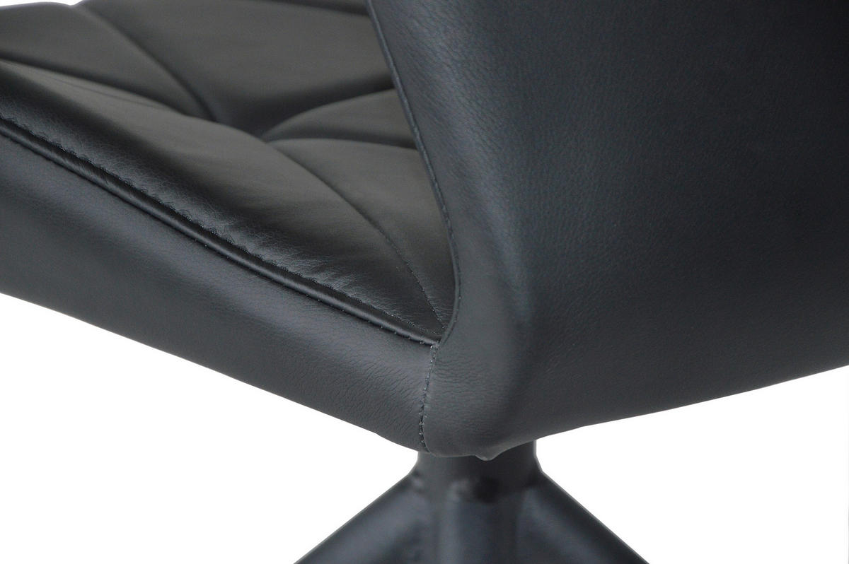 Stuhl IMKE  2er-Set schwarz schwarz Kunstleder Metall B/H/T: ca. 52x90,5x62 cm IMKE  2er-Set - schwarz (52,00/90,50/62,00cm) - byLIVING