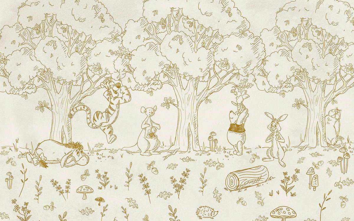 Komar Fototapete Winnie the Pooh Outdoors B/L: ca. 400x250 cm Winnie the Pooh Outdoors - (400,00/250,00cm) - Komar
