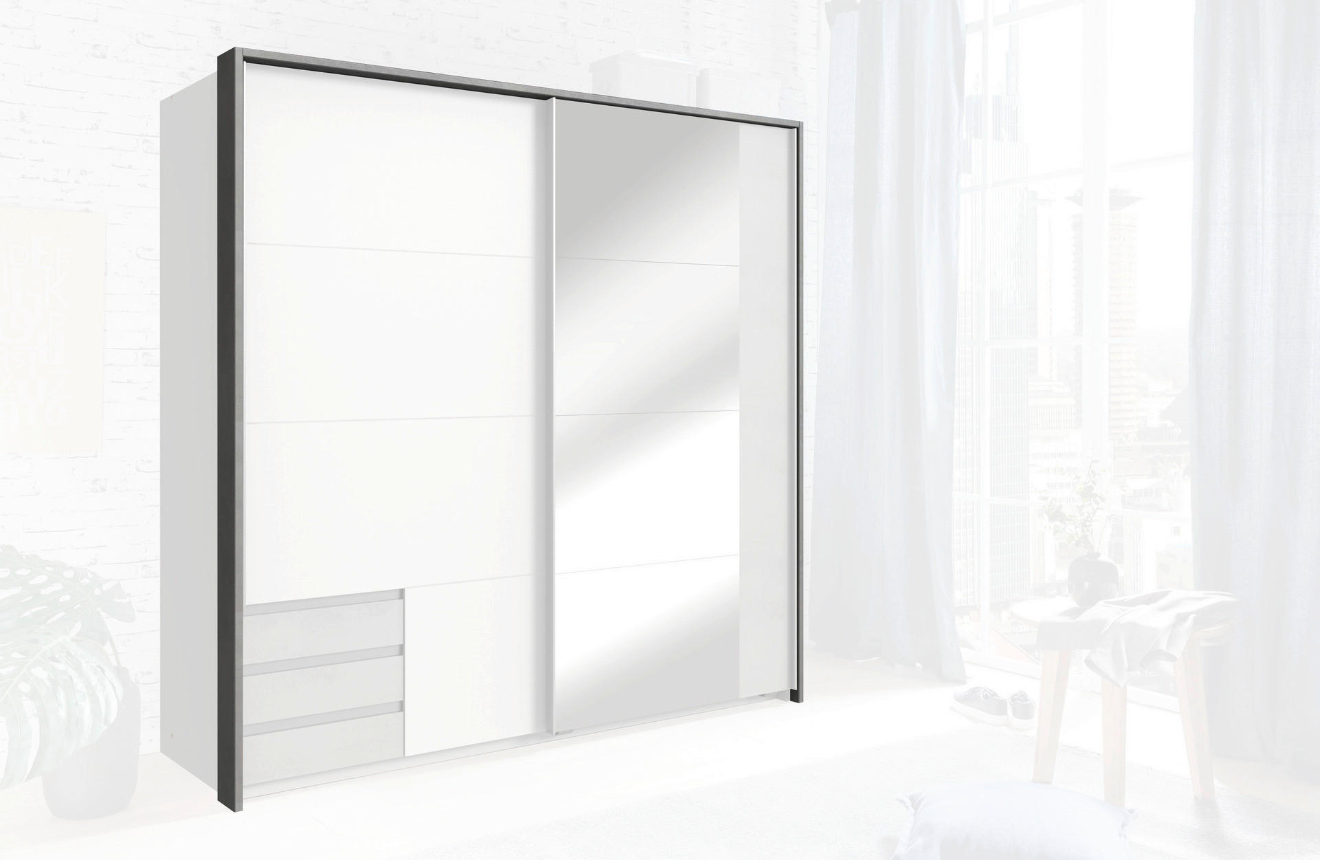 Passepartoutrahmen Emden weiß B/H/T: ca. 183x200x12 cm Emden - weiß (183,00/200,00/12,00cm)