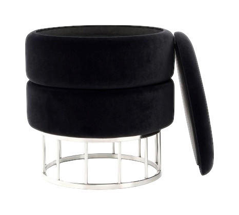 Kayoom Hocker Zero 525 schwarz B/H/T: ca. 37,5x41x37,5 cm Zero 525 - schwarz (37,50/41,00/37,50cm) - Kayoom