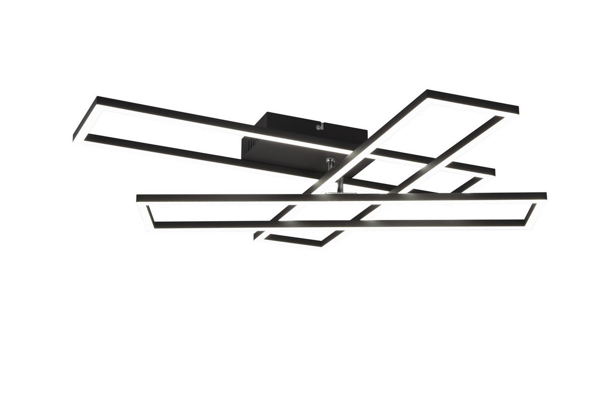 Reality LED-Deckenleuchte R64423132 Corso schwarz Metall B/H/T: ca. 66x10x60 cm 1 Brennstellen Corso - schwarz (66,00/10,00/60,00cm) - Reality
