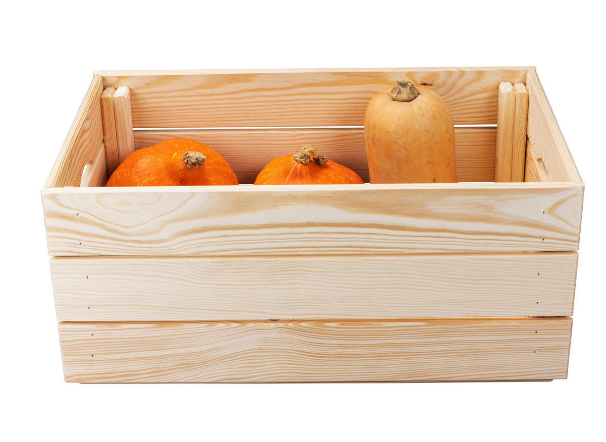 Holzkiste Valloni M natur natur Holz B/H/L: ca. 31,5x23x51 cm Valloni M - natur (51,00/31,50/23,00cm) - Inter Link