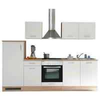 Respekta Küchenblock Economy weiß matt B/H/T: ca. 270x200x60 cm Economy - Eiche/weiß (270,00/200,00/60,00cm) - Respekta