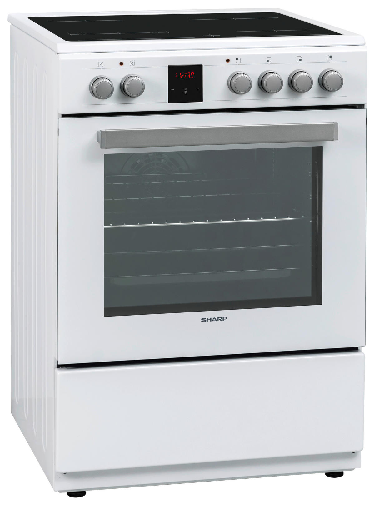 SHARP Stand-Elektroherd KF-76VDD19W-DE weiß Stand-Elektroherd KF-76VDD19W-DE - weiß - Sharp