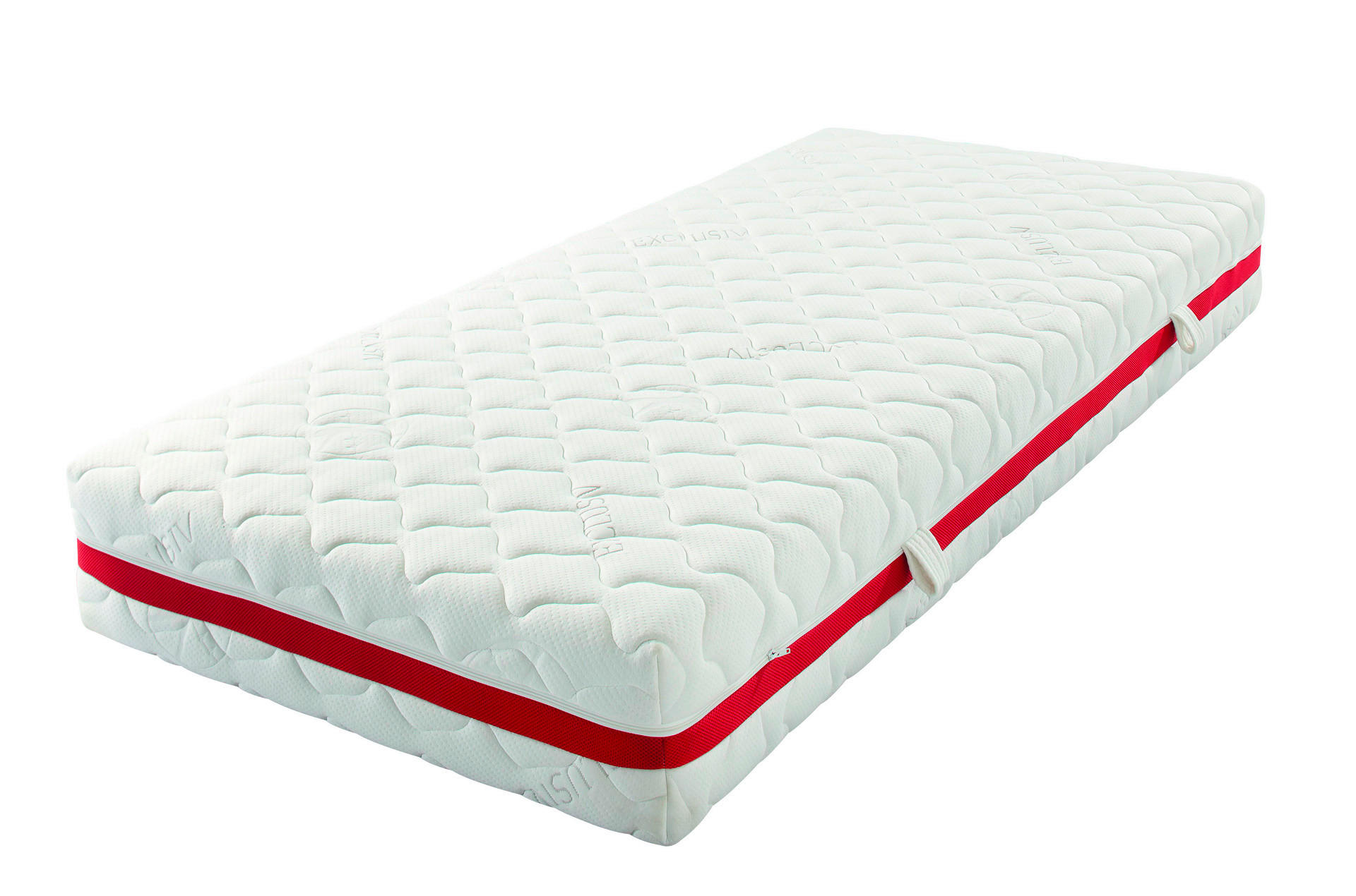 Tonnentaschenfederkernmatratze Titan weiß Liegefläche B/L: ca. 90x200 cm Titan - weiß/rot (90,00/24,00/200,00cm)