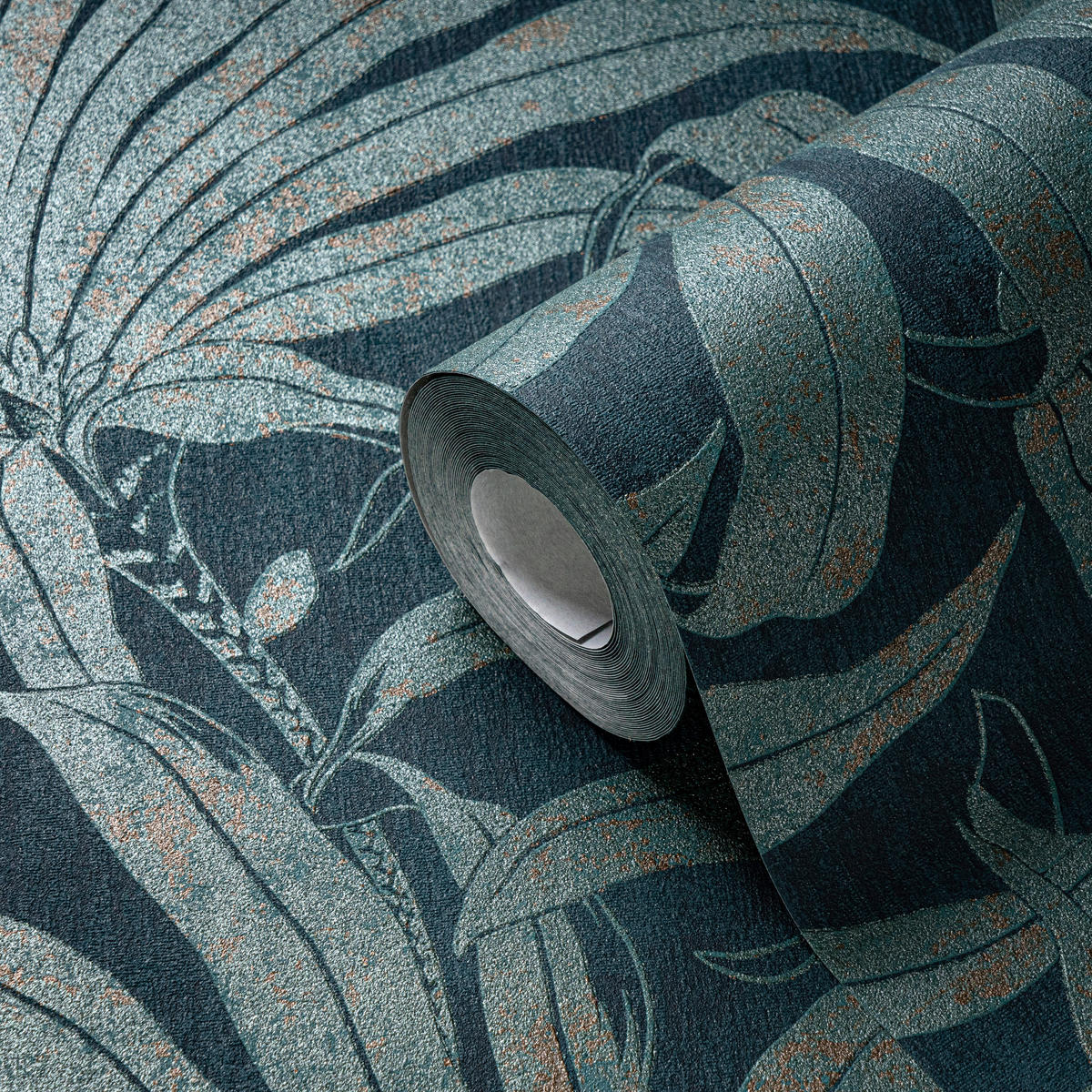 A.S.Creation Vliestapete blau gold petrol B/H/D: ca. 53x1005x9,2 cm Vliestapete - blau/gold (9,20/1005,00cm) - A.S.Creation