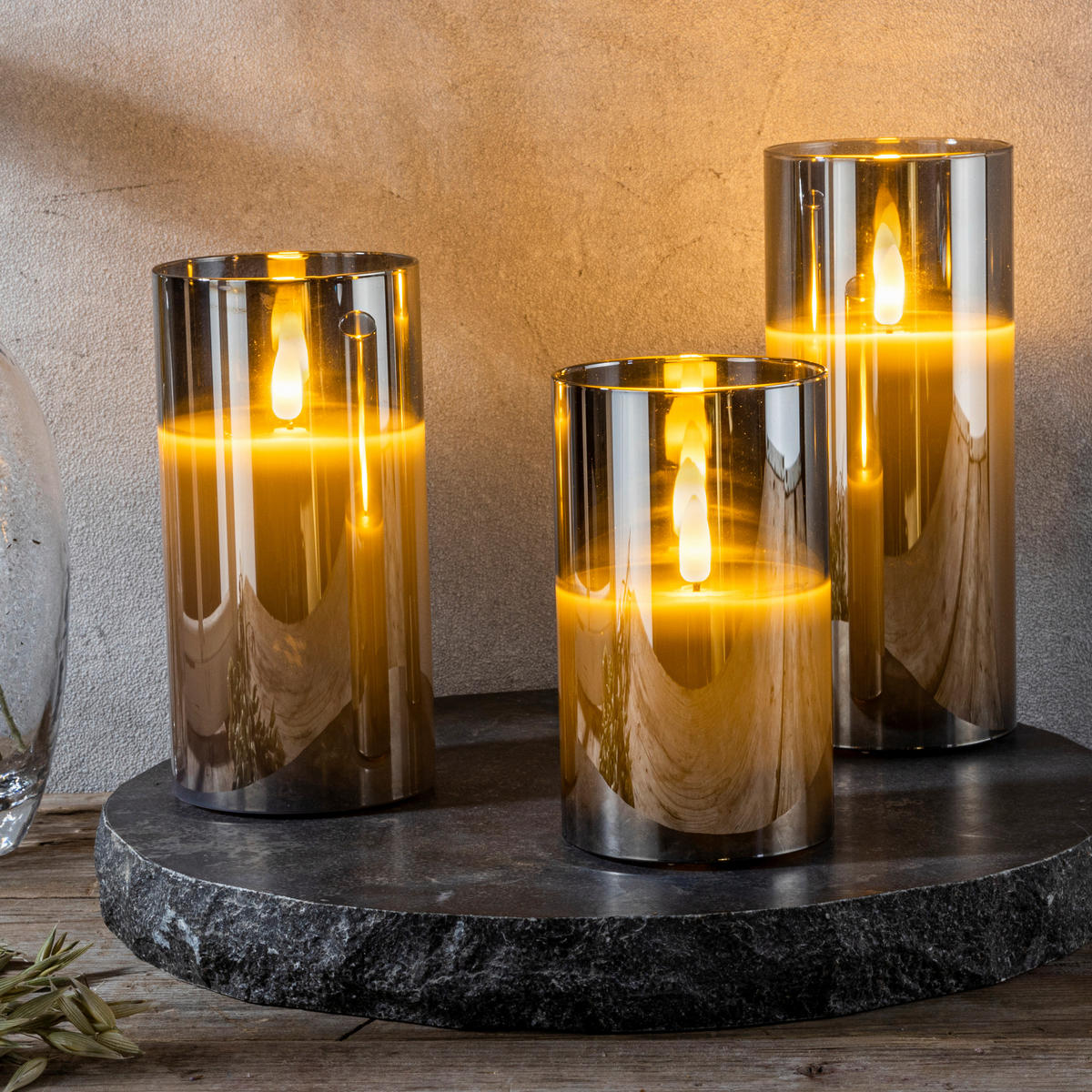 LED-Kerzen 3er Set warmweiß LED-Kerzen_flammenlos_3erSet - warmweiß