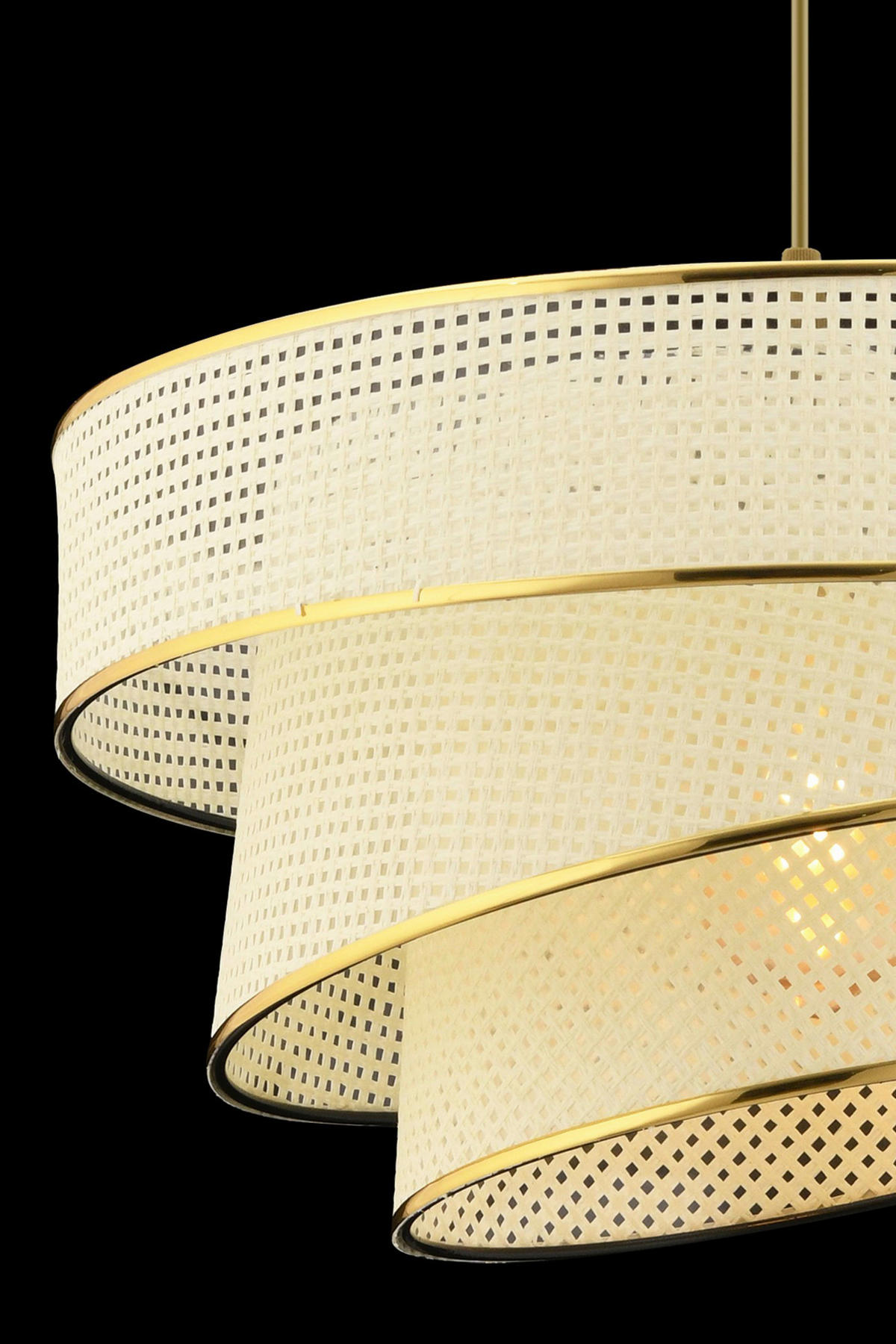 Opviq Pendelleuchte gold weiß Baumwolle Metall B/H/L: ca. 40x72x40 cm E27 1 Brennstellen Couper Hazeran - gold/weiß (40,00/40,00/72,00cm) - Opviq