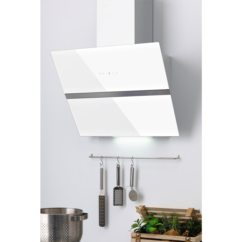 Thumbnail - INTERPLAN Dunstabzugshaube Passat Pro White 60 weiß Glas Edelstahl B/H/T: ca. 60x42x38,5 cm