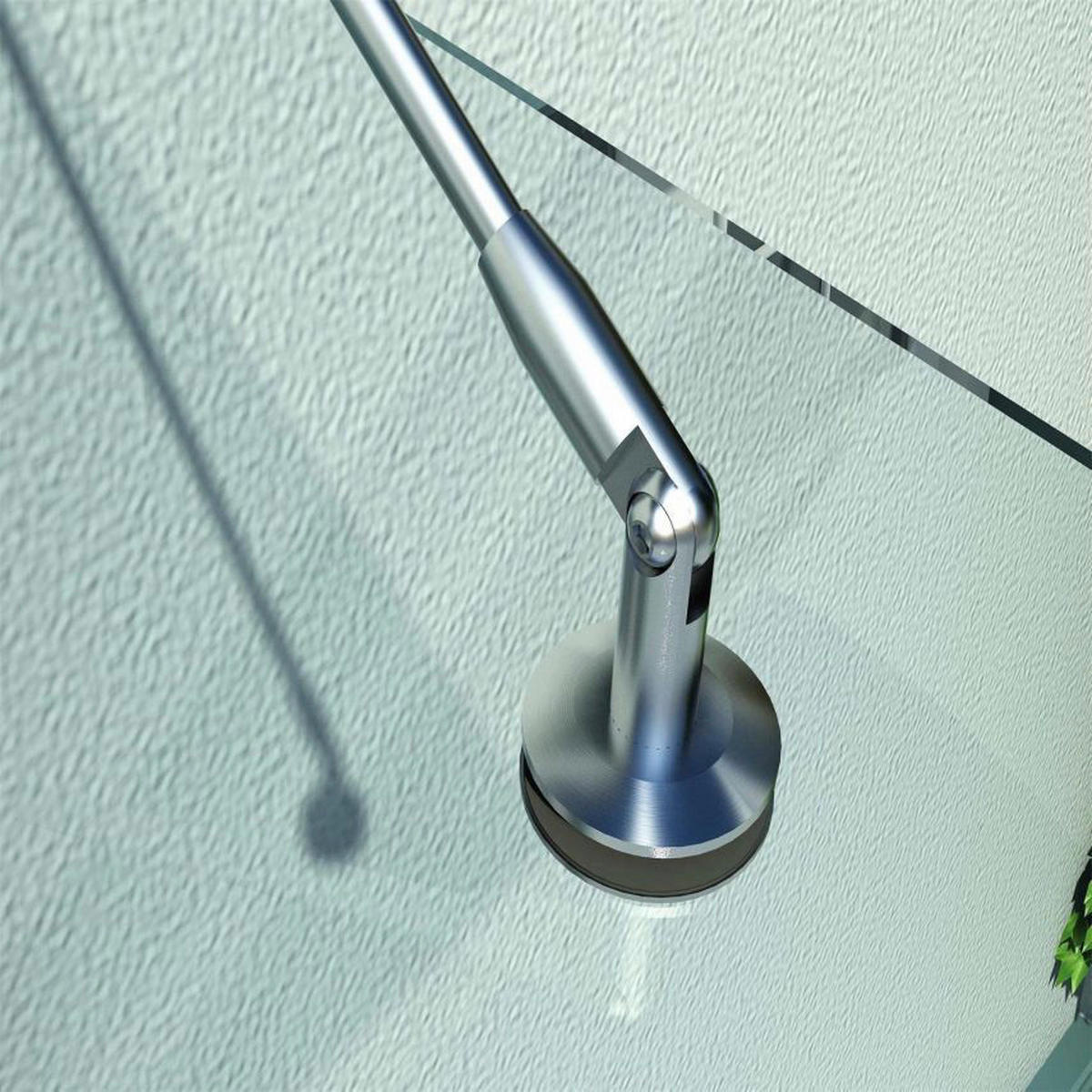 HOMCOM Vordach transparent B/L: ca. 90x200 cm Glasvordach 02-0554 - transparent (90,00/200,00cm) - HOMCOM