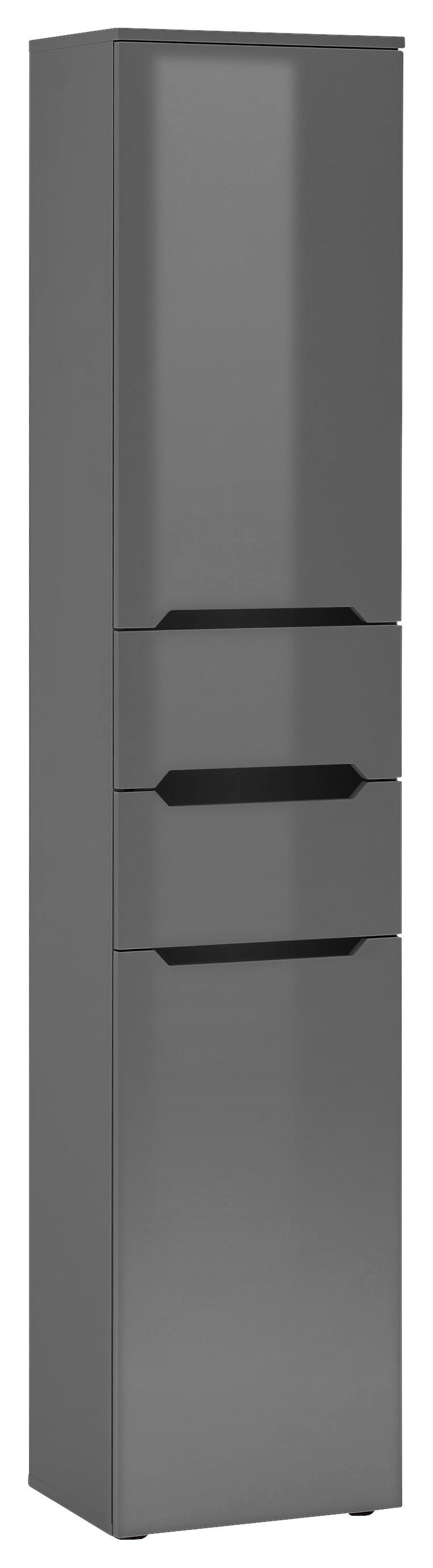 Hochschrank Ibiza anthrazit matt anthrazit Hochglanz B/H/T: ca. 40x190x30 cm Ibiza - anthrazit (40,00/190,00/30,00cm)