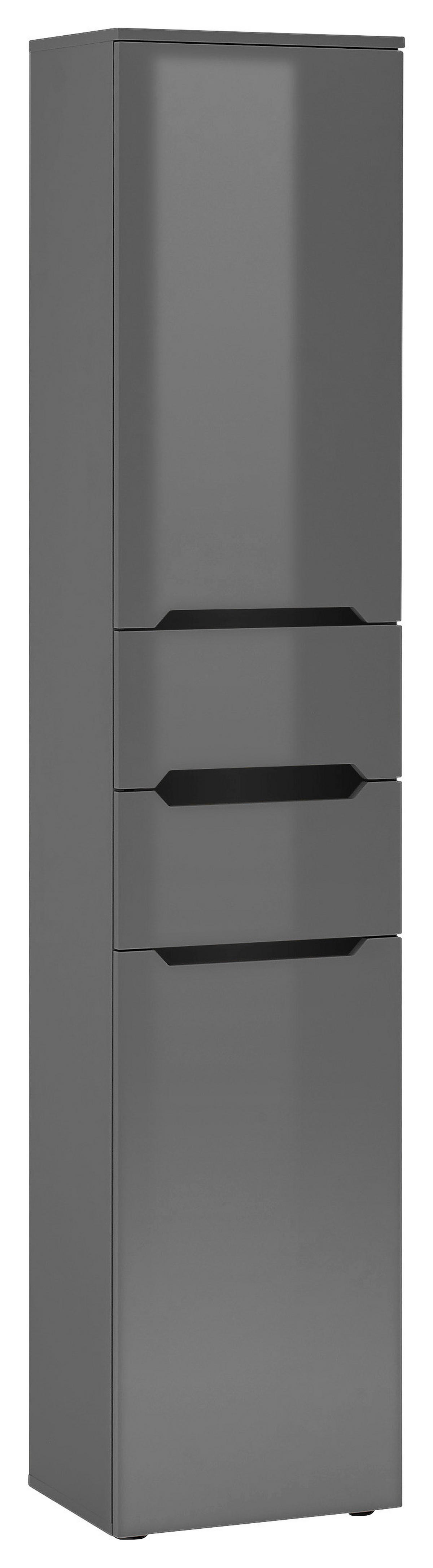 Hochschrank Ibiza anthrazit matt anthrazit Hochglanz B/H/T: ca. 40x190x30 cm Ibiza - anthrazit (40,00/190,00/30,00cm)