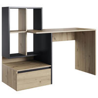 Schreibtisch SCHREIBTISH PACO 2 Eiche Artisan Nachbildung anthrazit B/H/T: ca. 145x112x52 cm SCHREIBTISH PACO 2 - Eiche/anthrazit (145,00/112,00/52,00cm) - WIPMEB