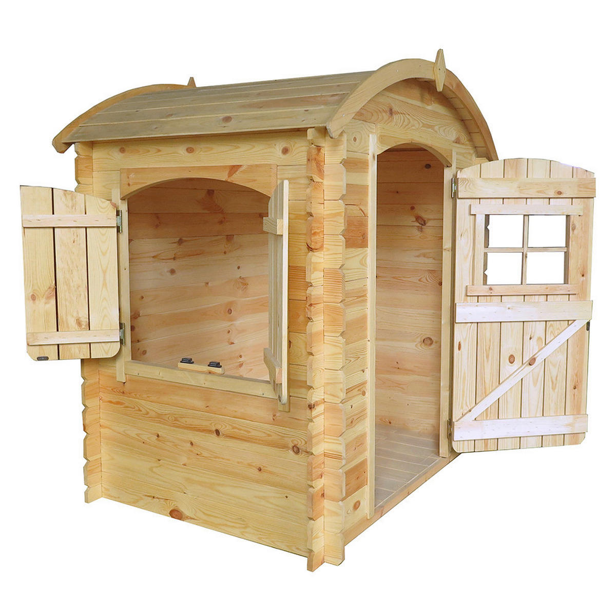 Timbela Kinderspielhaus M505 natur B/H/L: ca. 146x145x112 cm M505 - natur (112,00/146,00/145,00cm) - Timbela